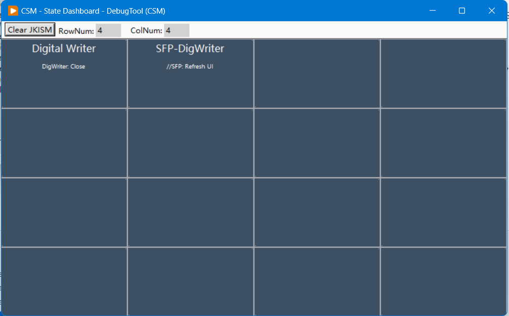 CSM State Dashboard Window